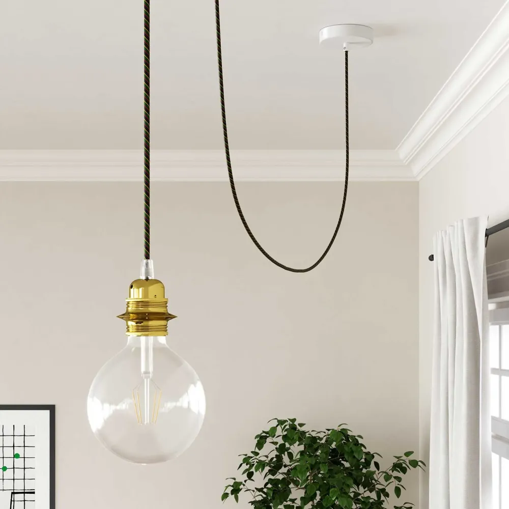 Câble électrique rond Vertigo HD recouvert de tissu Mr Smith ERM62