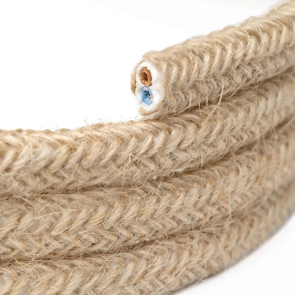 Câble plat recouvert de jute naturelle - PN06