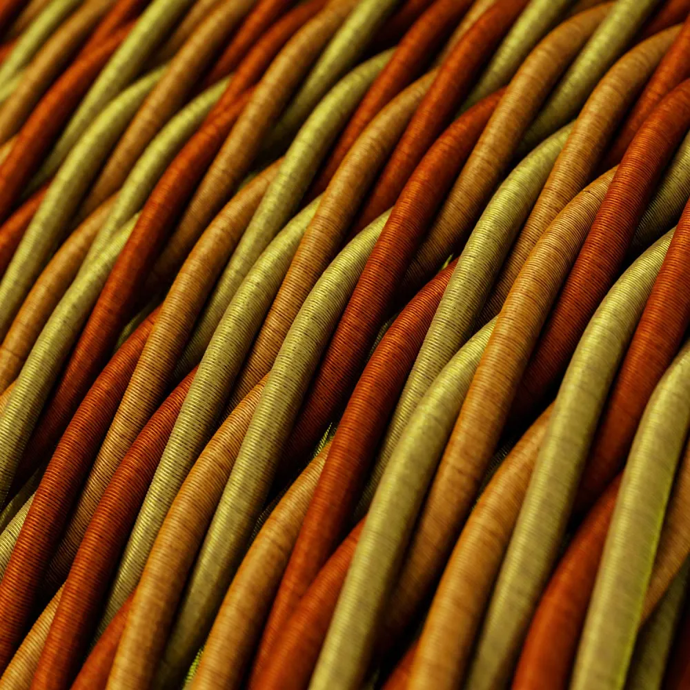Câble textile pour éclairage Orange brillant - L’Original Creative Cables, le meilleur choix pour lampes modernes - TG04