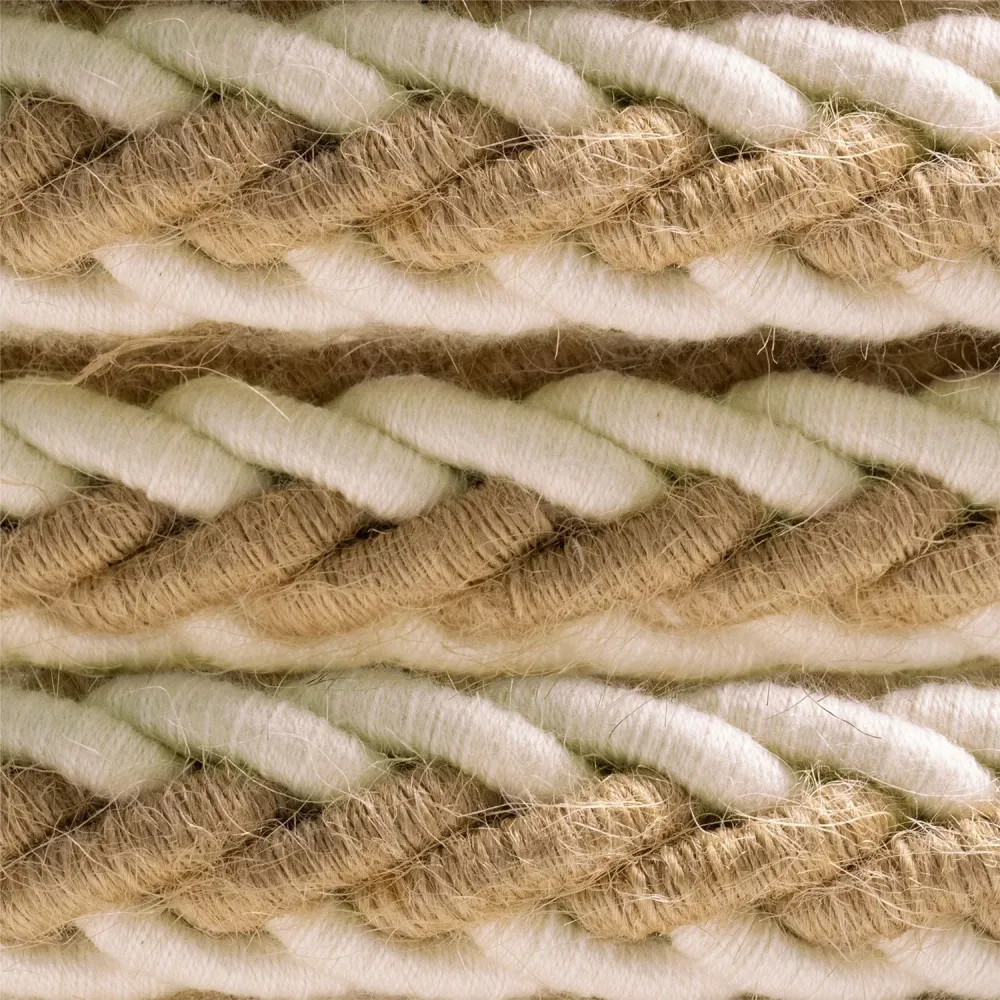 Câble torsadé 2XL en jute et coton brut, câble électrique 2x0,75. Diamètre 24 mm