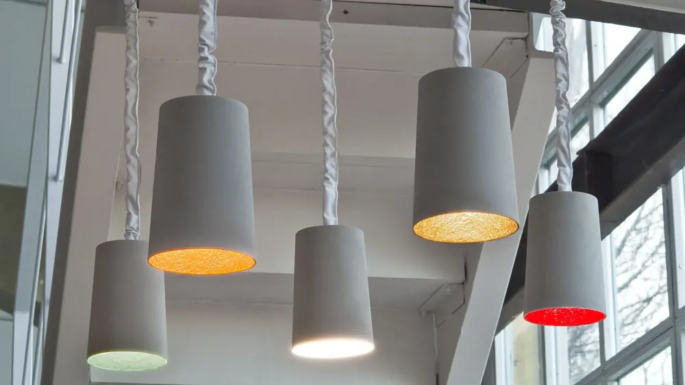 Paint Cemento Suspension Lampe Classic Design Italia