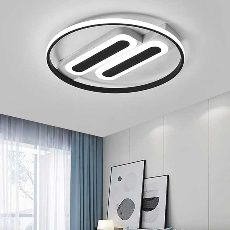 16"/19,5" Dia Halo Plafond de chambre à coucher Plafonnier LED en acrylique simple à encastrer avec double auvent rectangu...