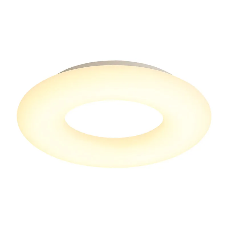 18"/23,5" de large Donut Acrylique Plafonnier Éclairage Moderne LED Près du Plafonnier en Blanc Clearhalo