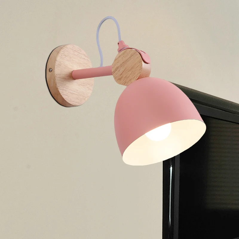 Applique murale en forme de dôme en métal pour salon, angle réglable, 1 lumière, applique murale de style nordique Clearhalo