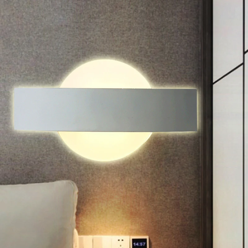 Applique murale à panneau mince en acrylique pour salon, Style moderne, LED blanche Clearhalo