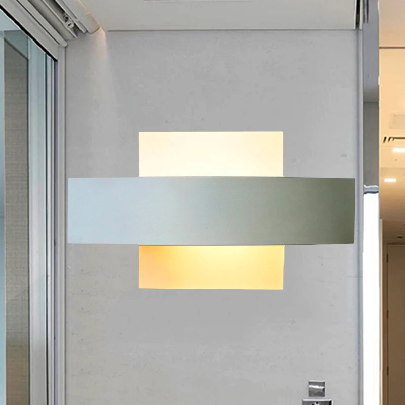 Applique murale à panneau mince en acrylique pour salon, Style moderne, LED blanche Clearhalo