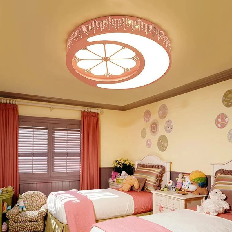 Chambre d'enfant Lune et Fleur Plafonniers Encastrés Lumière Acrylique Art Déco Plafonnier Clearhalo