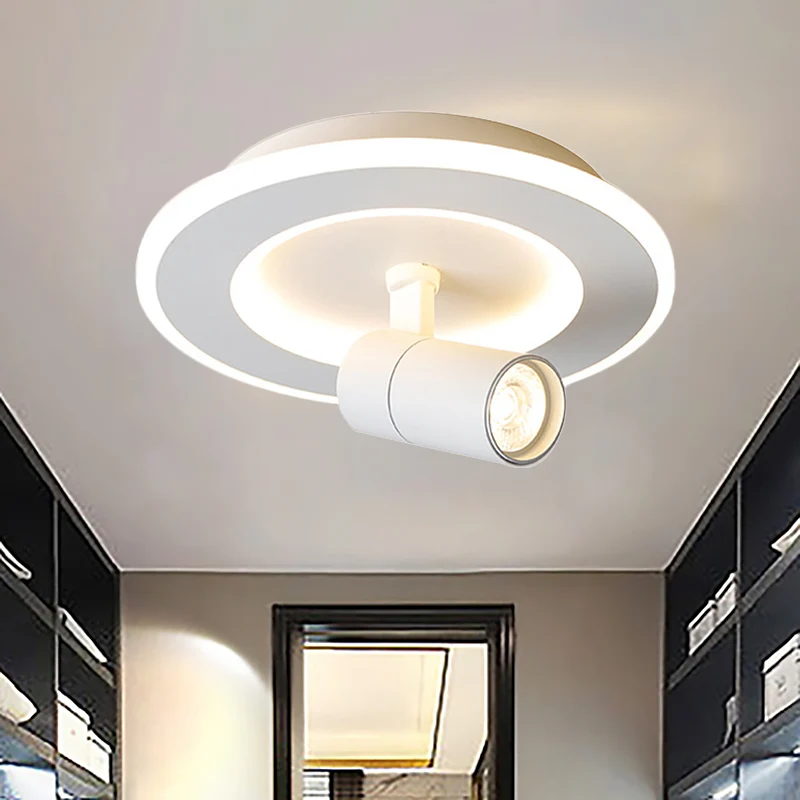 Éclairage encastré carré/rond moderne en acrylique LED blanc/noir luminaire encastré en lumière blanche/chaude Clearhalo