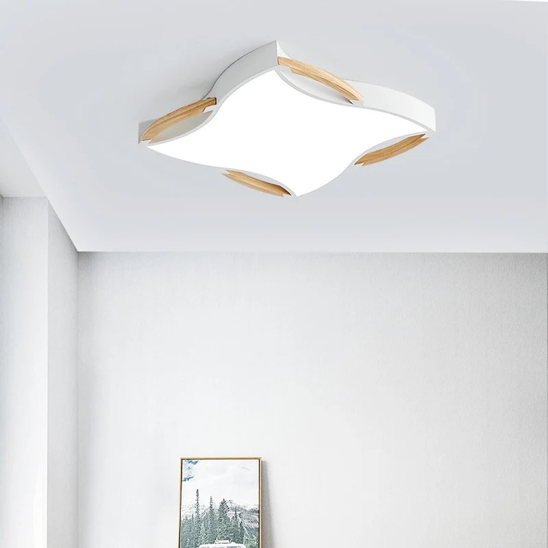 Éclairage encastré en forme d'étoile de mer blanche de 16 "/ 19,5" de large, luminaire LED moderne en métal proche du plaf...