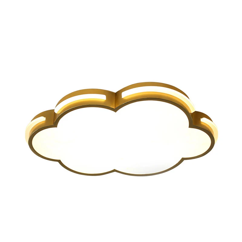 Éclairage encastré de plafond en forme de nuage nordique en acrylique LED pour chambre à coucher en or Clearhalo