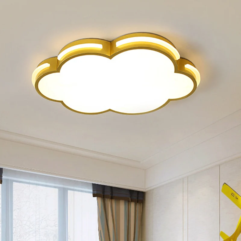Éclairage encastré de plafond en forme de nuage nordique en acrylique LED pour chambre à coucher en or Clearhalo