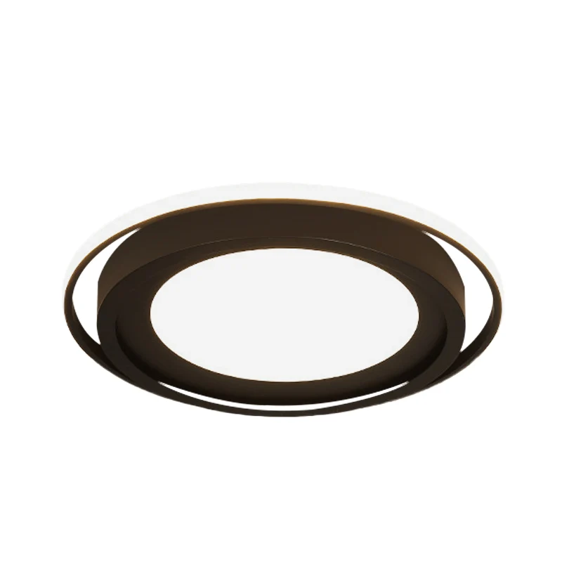 Éclairage encastré rond en acrylique, support LED moderne en blanc/noir pour chambre à coucher, lumière blanche/chaude Cle...