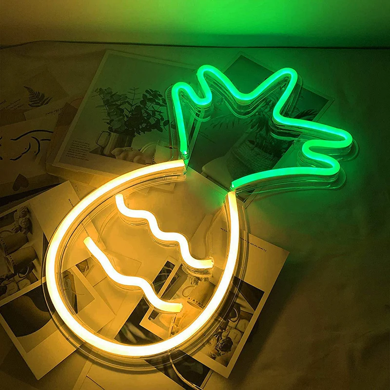 Éclairage mural USB en forme de dessin animé en plastique, veilleuse artistique LED néon pour salon Clearhalo