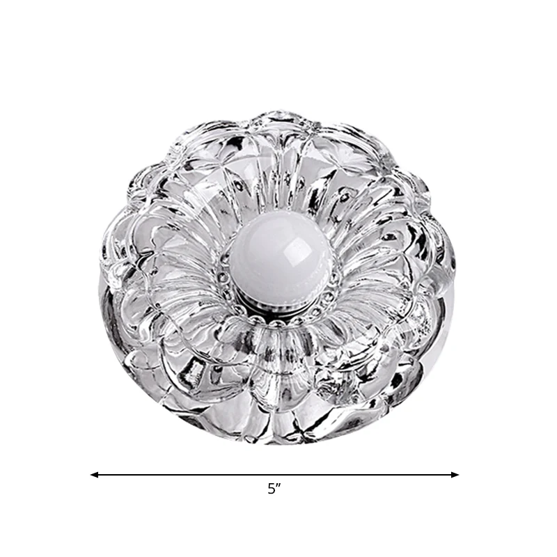 Floweret – plafonnier LED en cristal ambre moderne, luminaire de plafond pour porche Clearhalo