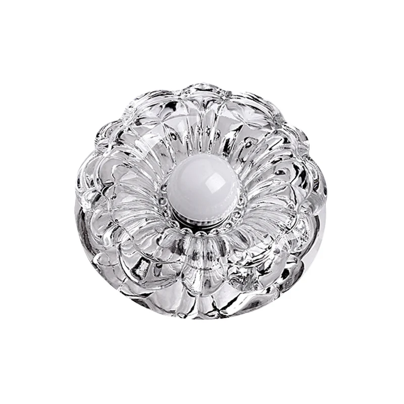 Floweret – plafonnier LED en cristal ambre moderne, luminaire de plafond pour porche Clearhalo