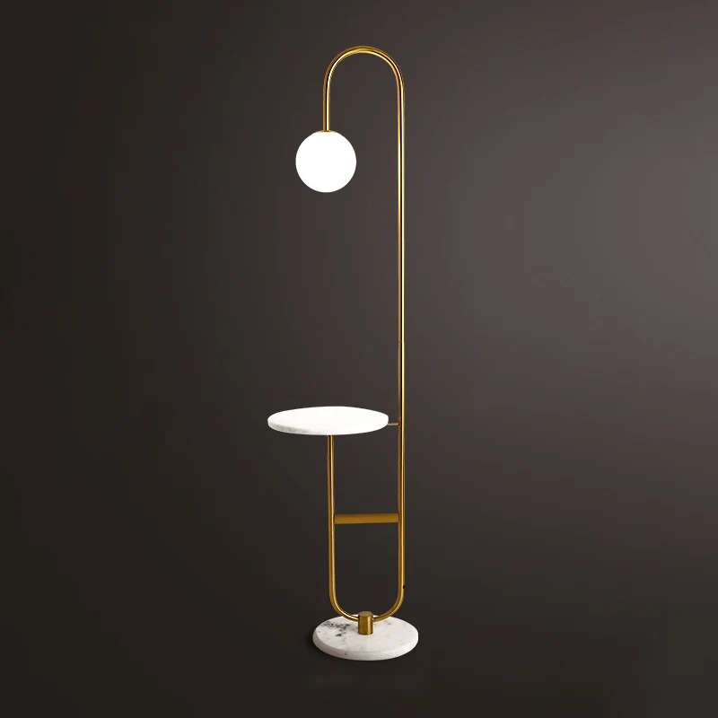 Lampadaire sur pied boule de verre laiteux, lampadaire nordique de lecture à 1 tête avec décoration de Table à thé Clearhalo