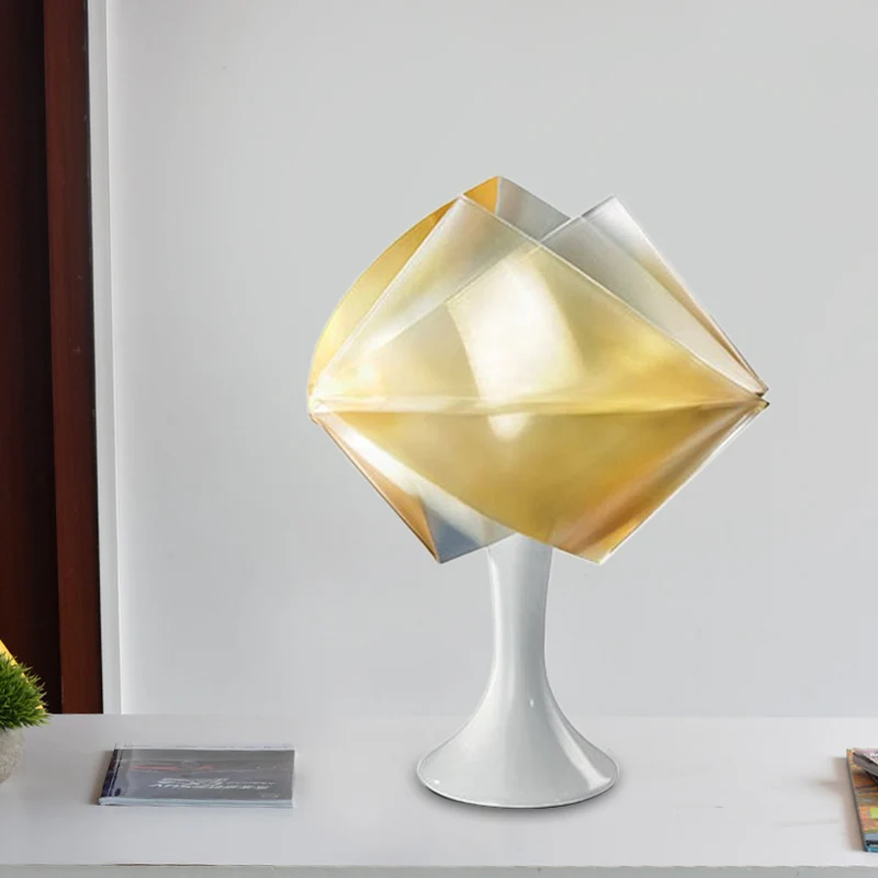 Lampe de chevet en rouleau violet/jaune, Style Simple, 1 ampoule, éclairage de Table de nuit en fer avec Base pour salon C...