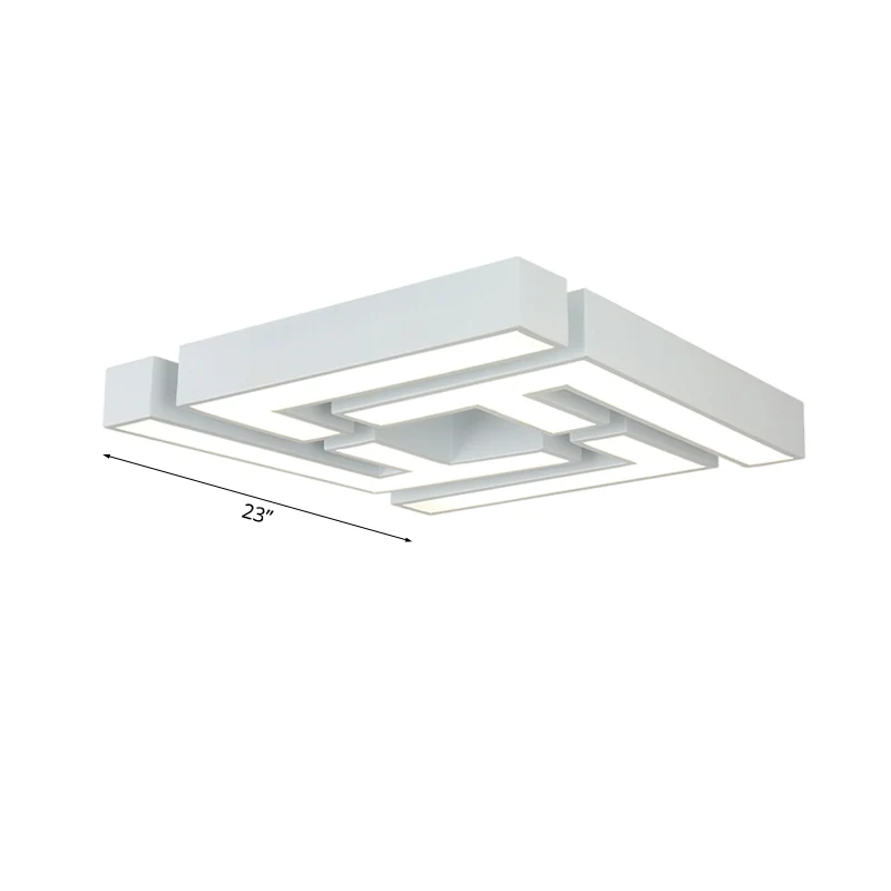 Lampe encastrée de chambre à coucher labyrinthe en acrylique, luminaire de plafond à LED blanc ombré en lumière chaude/bla...