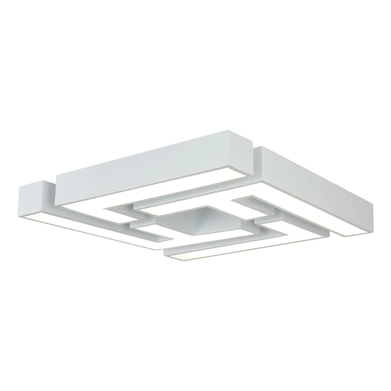 Lampe encastrée de chambre à coucher labyrinthe en acrylique, luminaire de plafond à LED blanc ombré en lumière chaude/bla...