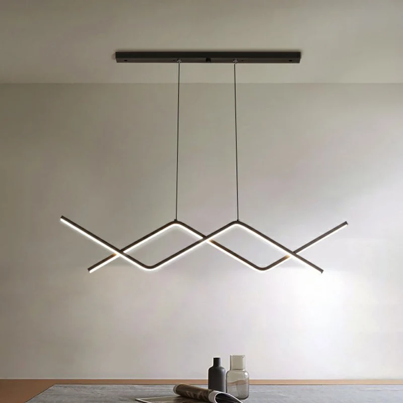 Lampe LED suspendue en métal, style simple, luminaire d'îlot, pour salle à manger Clearhalo