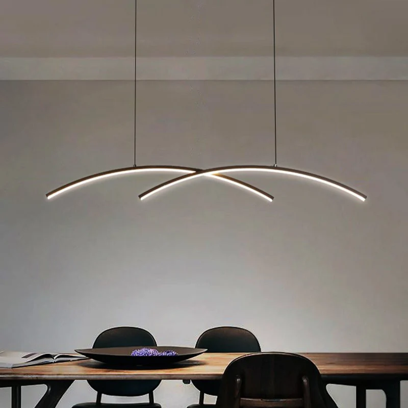 Lampe LED suspendue en métal, style simple, luminaire d'îlot, pour salle à manger Clearhalo