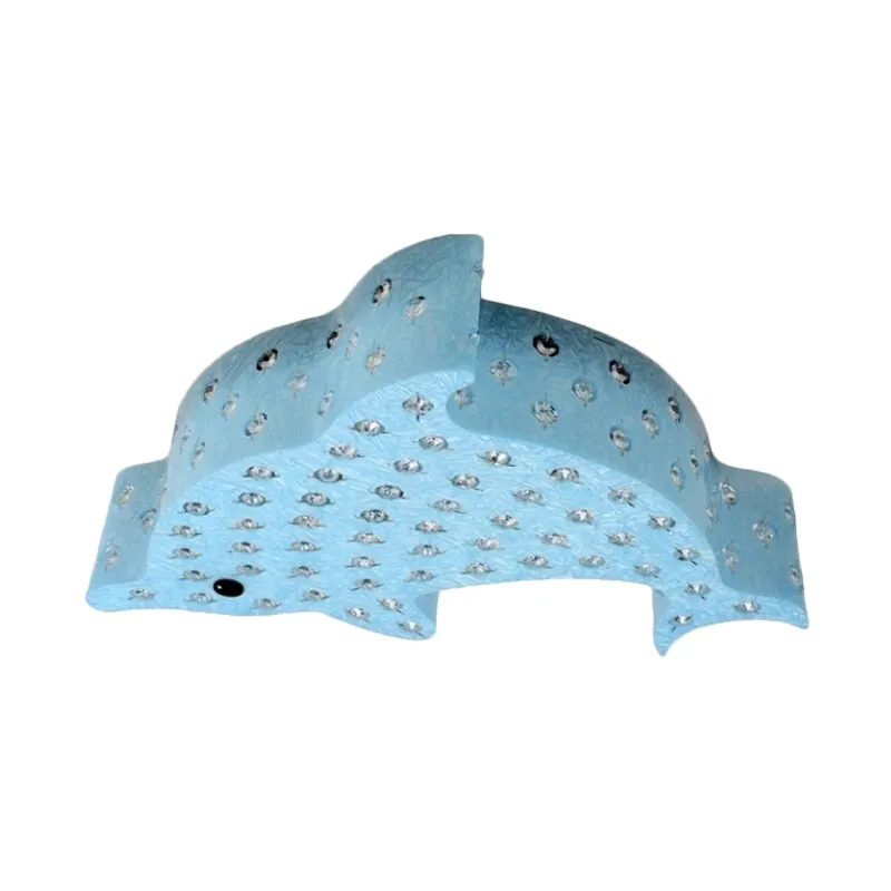 Lampe suspendue contemporaine en forme de poisson, en acrylique, pour chambre à coucher, LED, montage au plafond, avec déc...