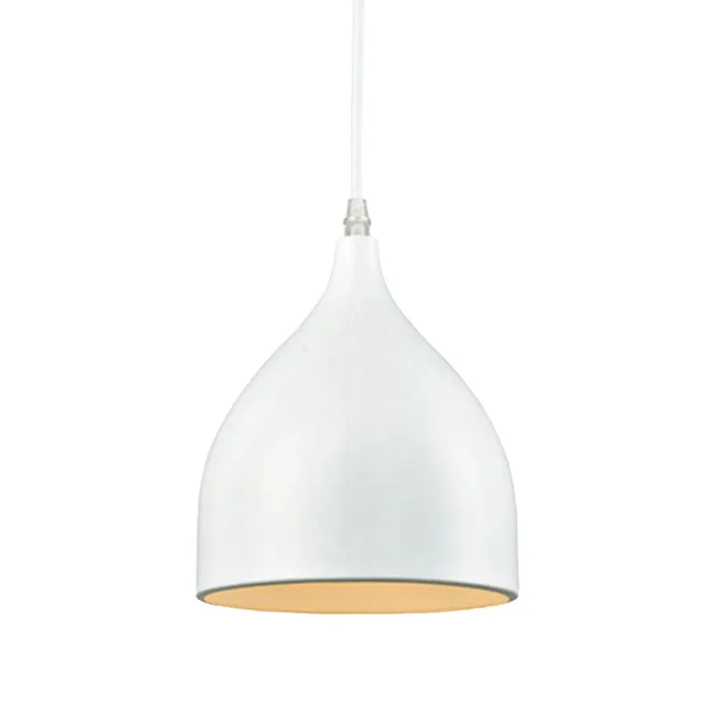 Lampe suspendue en forme de dôme, finition noir/blanc, Style moderniste, en métal, 1 ampoule, pour cuisine Clearhalo