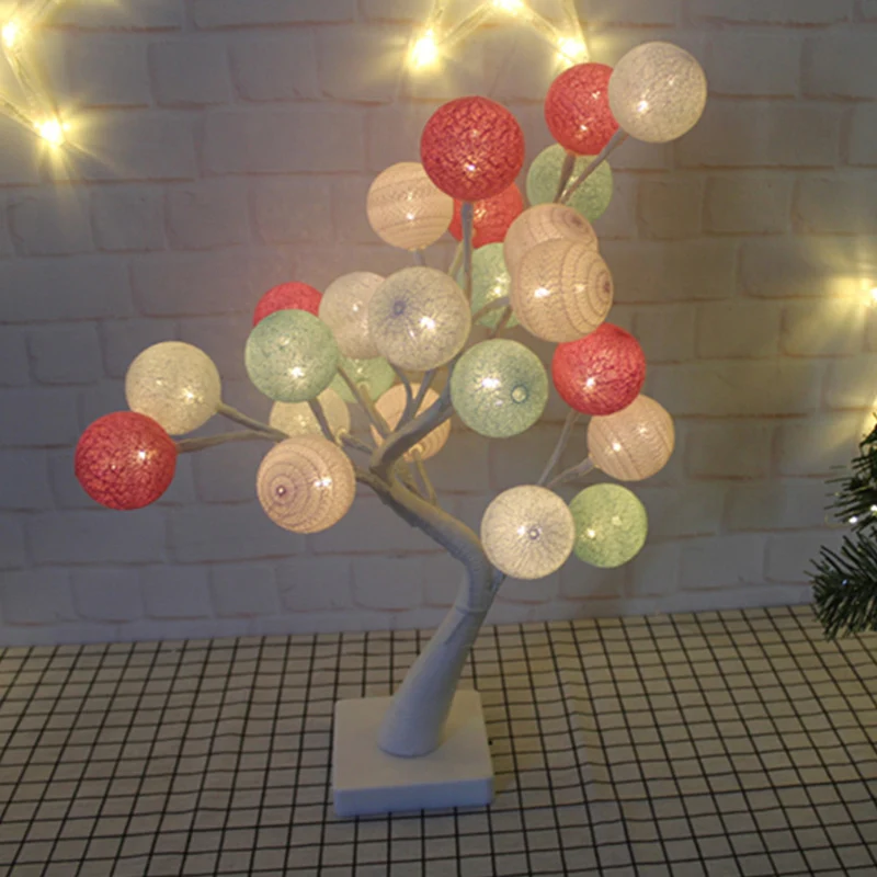 Lampe de Table LED en forme d'arbre pour enfants, lampe de chevet en plastique pour chambre à coucher avec Port de chargem...