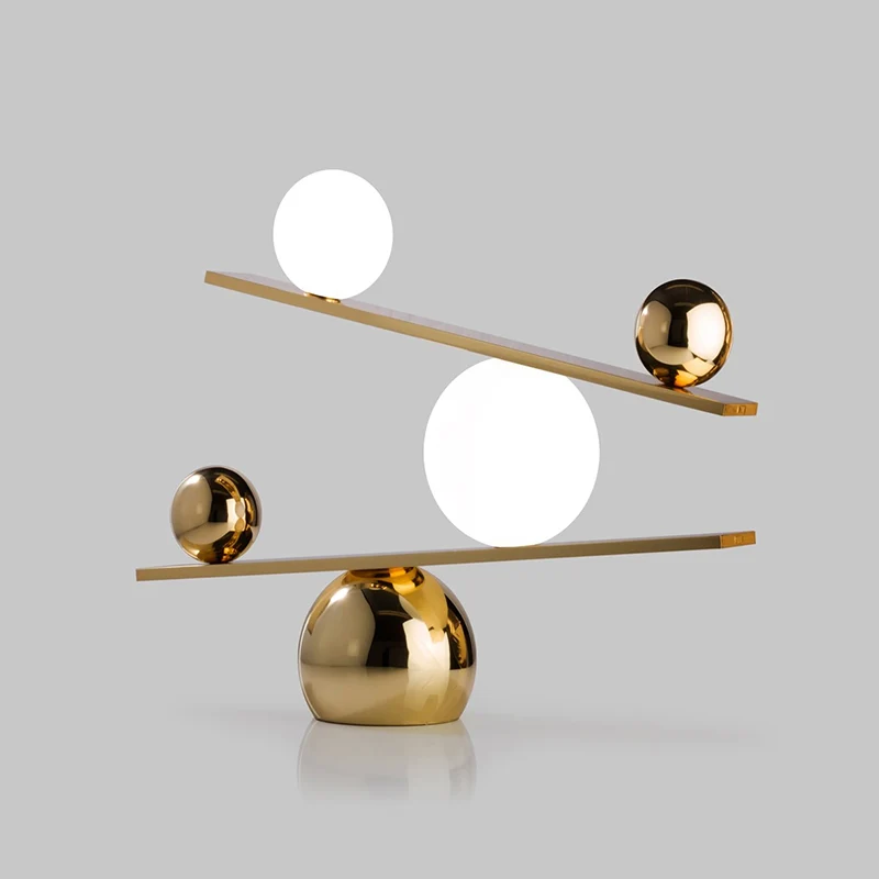 Lampe de Table ronde avec abat-jour en verre crème, lampe de chevet artistique à 2 têtes pour le salon Clearhalo