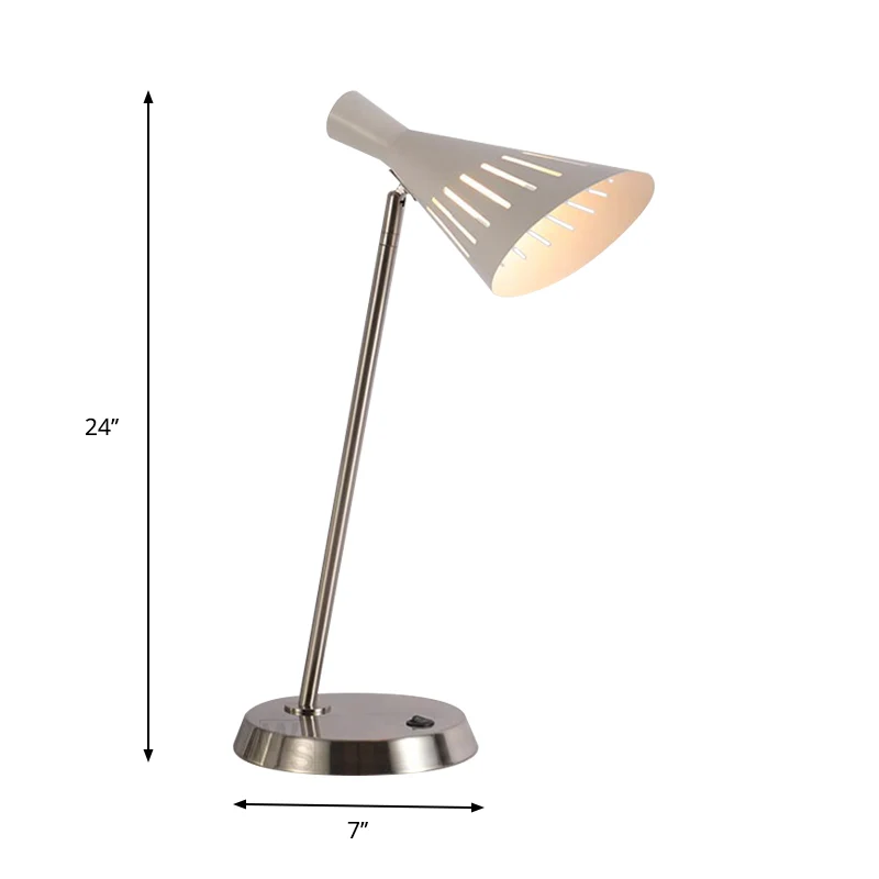 Lampe de Table rotative avec découpes en forme de corne, Style moderne en fer, lampe de table de nuit pour chambre à couch...