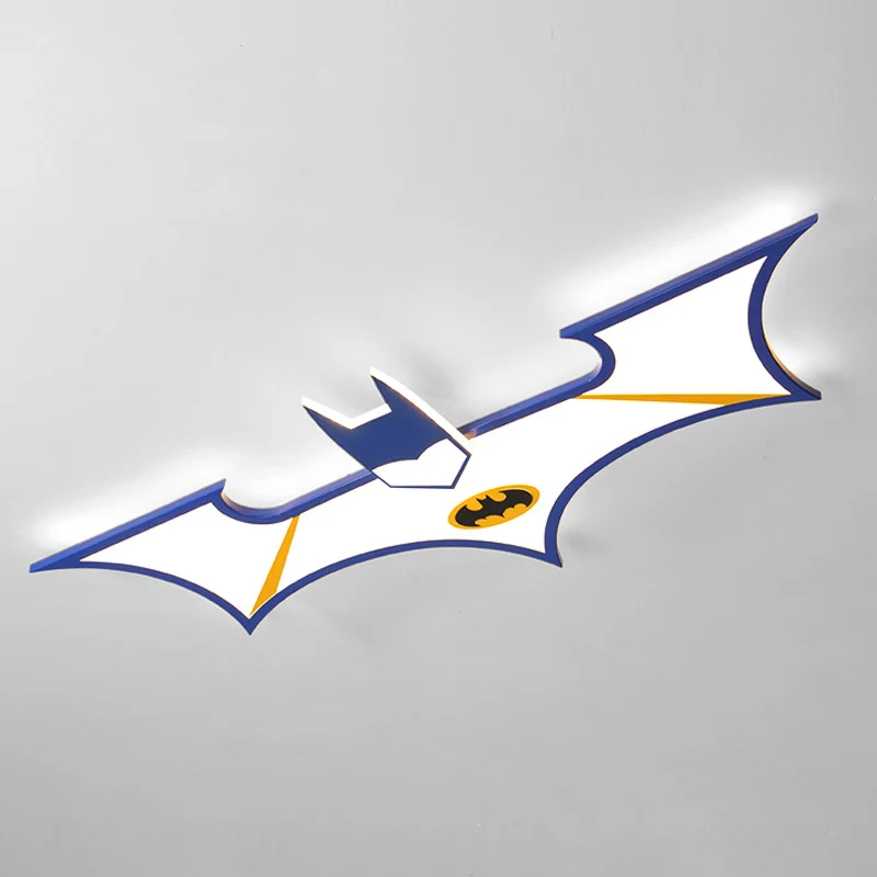 Luminaire encastré Batman noir/bleu pour enfants, lampe LED en acrylique pour chambre de garçons Clearhalo