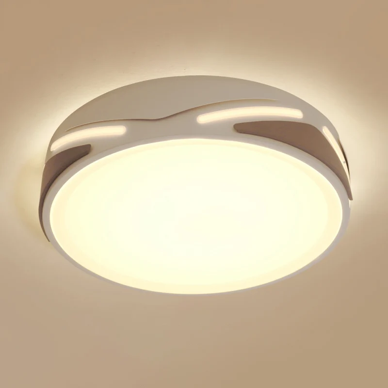 Luminaire encastré LED de 18.5 "/21.5" de large, plafonnier blanc moderne avec abat-jour rond en métal, lumière chaude/bla...