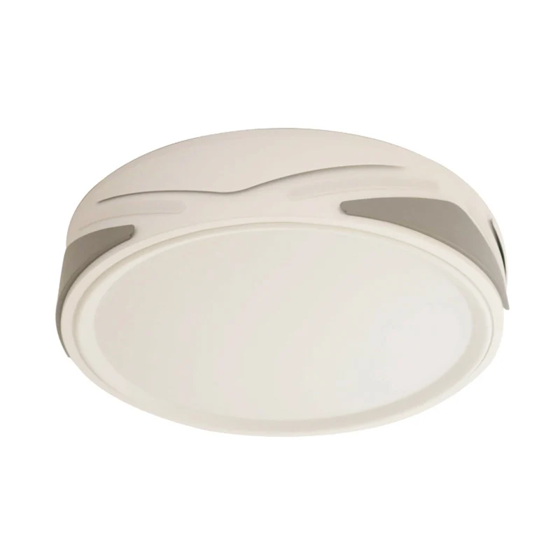 Luminaire encastré LED de 18.5 "/21.5" de large, plafonnier blanc moderne avec abat-jour rond en métal, lumière chaude/bla...