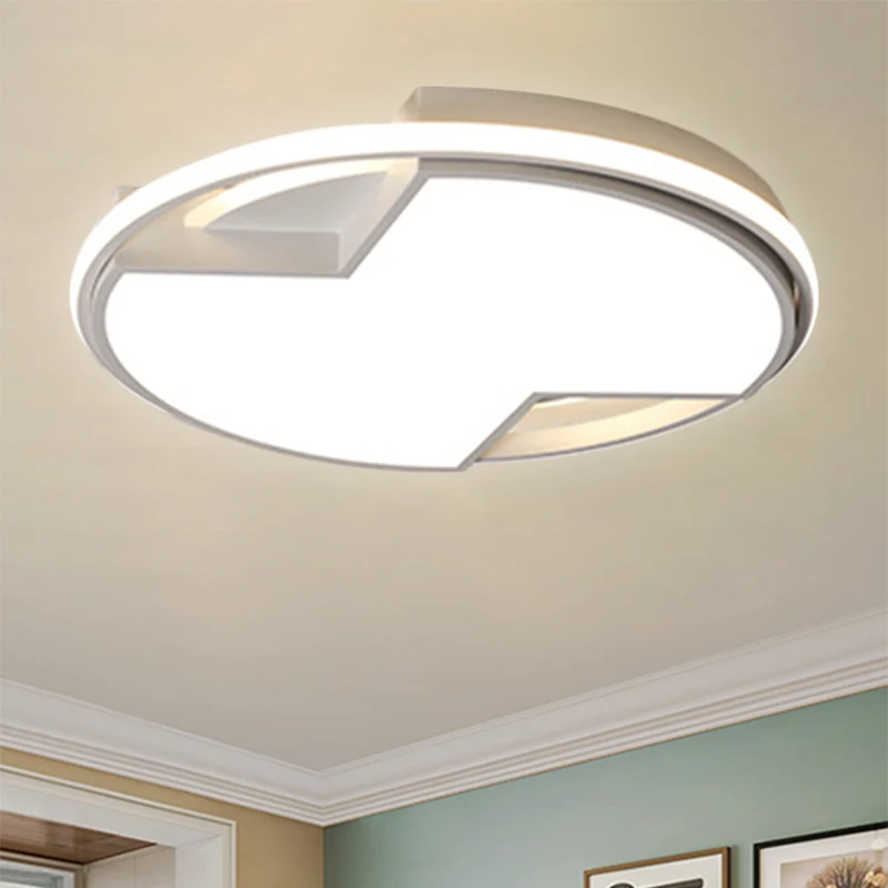 Luminaire encastré rond blanc de 16,5 "/ 20,5" W, plafond métallique moderne à LED affleurant en blanc/lumière chaude pour...