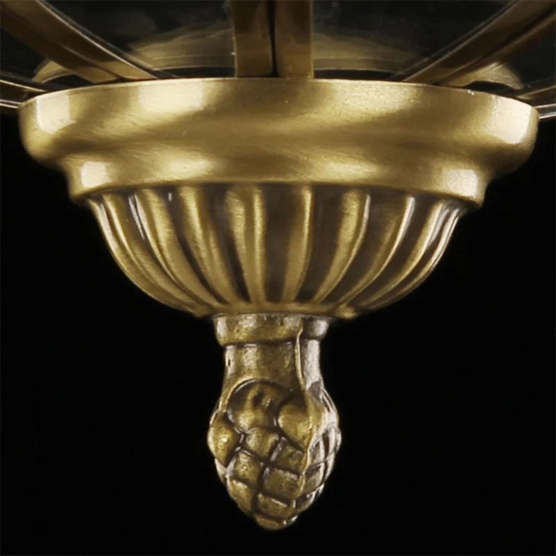 Luminaire encastré en verre biseauté transparent en forme de panier, éclairage de plafond traditionnel à 3 lumières Clearhalo