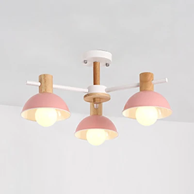Luminaire suspendu en forme de dôme pour salon, 3 lumières en métal, lampes suspendues modernes Clearhalo