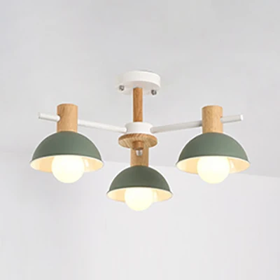 Luminaire suspendu en forme de dôme pour salon, 3 lumières en métal, lampes suspendues modernes Clearhalo