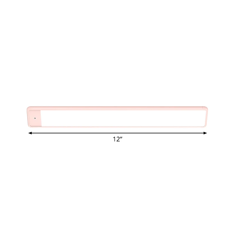Luminaire de vanité allongé en plastique, applique murale LED rose de Style moderne pour chambre à coucher Clearhalo
