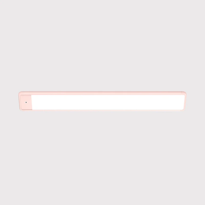 Luminaire de vanité allongé en plastique, applique murale LED rose de Style moderne pour chambre à coucher Clearhalo