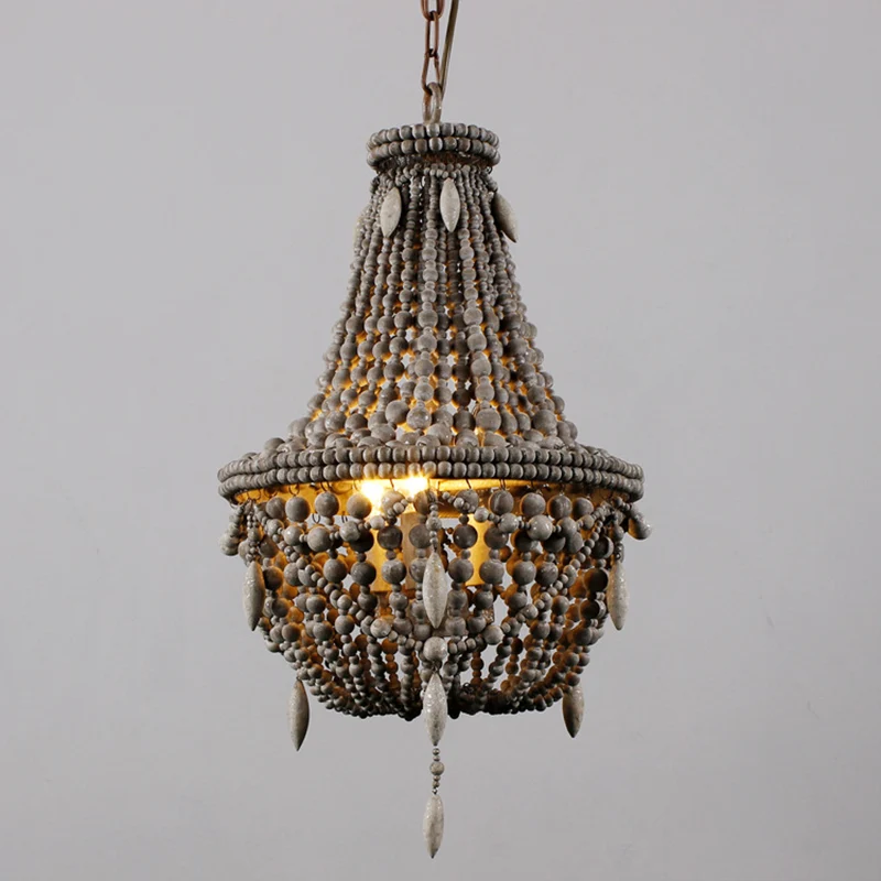 Lustre à abat-jour en bois avec 3 lumières, luminaire décoratif d'intérieur, idéal pour un salon ou un salon Clearhalo