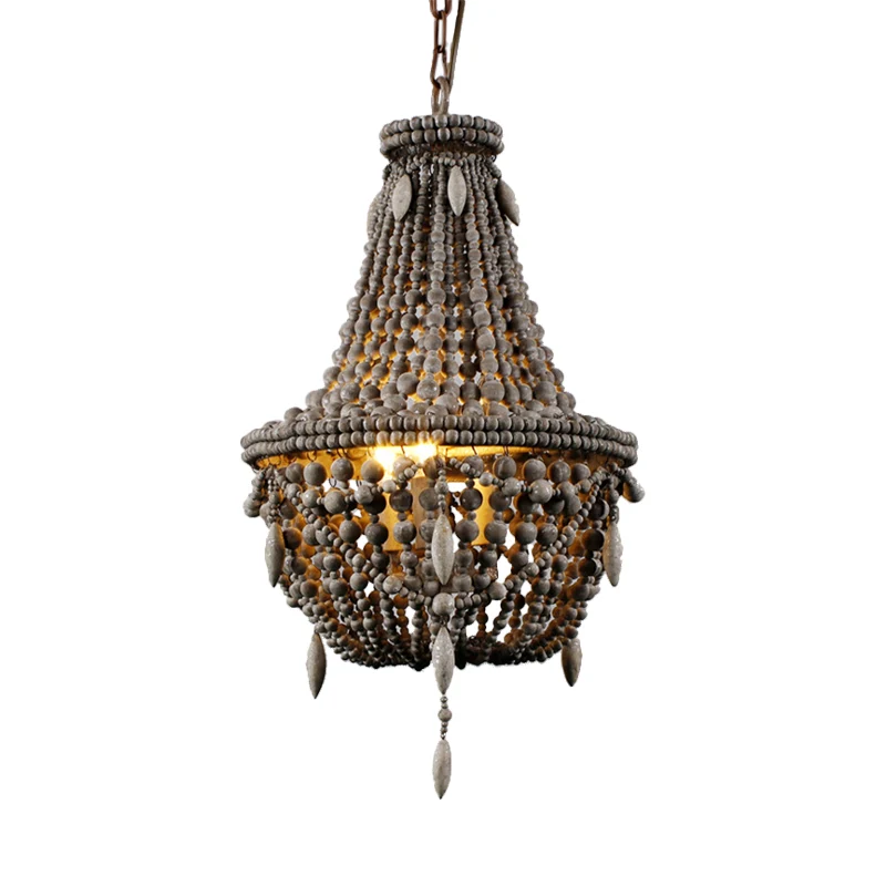 Lustre à abat-jour en bois avec 3 lumières, luminaire décoratif d'intérieur, idéal pour un salon ou un salon Clearhalo