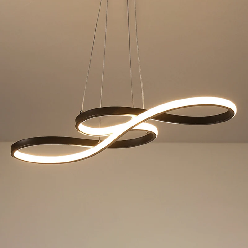 Lustre contemporain à Suspension en métal, Note de musique, luminaire décoratif d'intérieur, idéal pour un Restaurant Clea...
