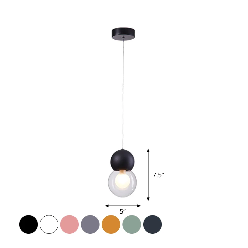 Pendule de chevet pour enfants en forme de gourde, verre laiteux, 1 tête, pendentif de plafond macaron en rose/jaune/bleu...