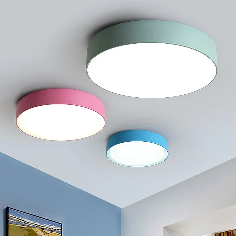 Plafonnier encastré à LED rond en acrylique pour enfants pour la maternelle Clearhalo