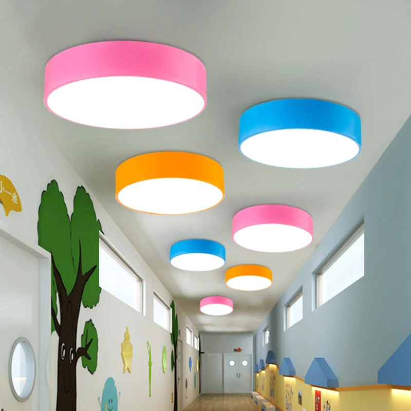 Plafonnier encastré à LED rond en acrylique pour enfants pour la maternelle Clearhalo