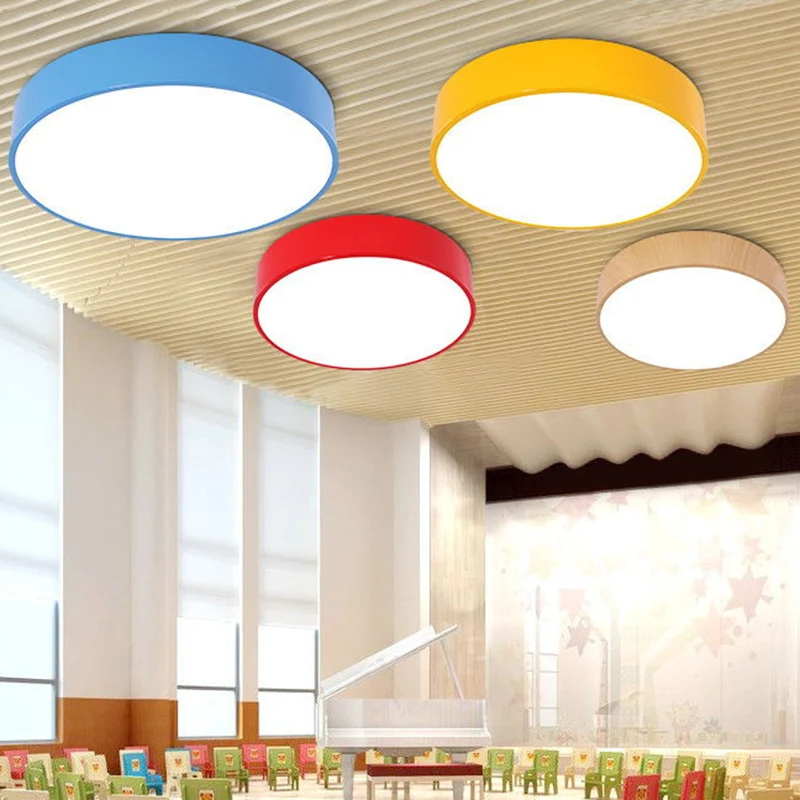 Plafonnier encastré à LED rond en acrylique pour enfants pour la maternelle Clearhalo