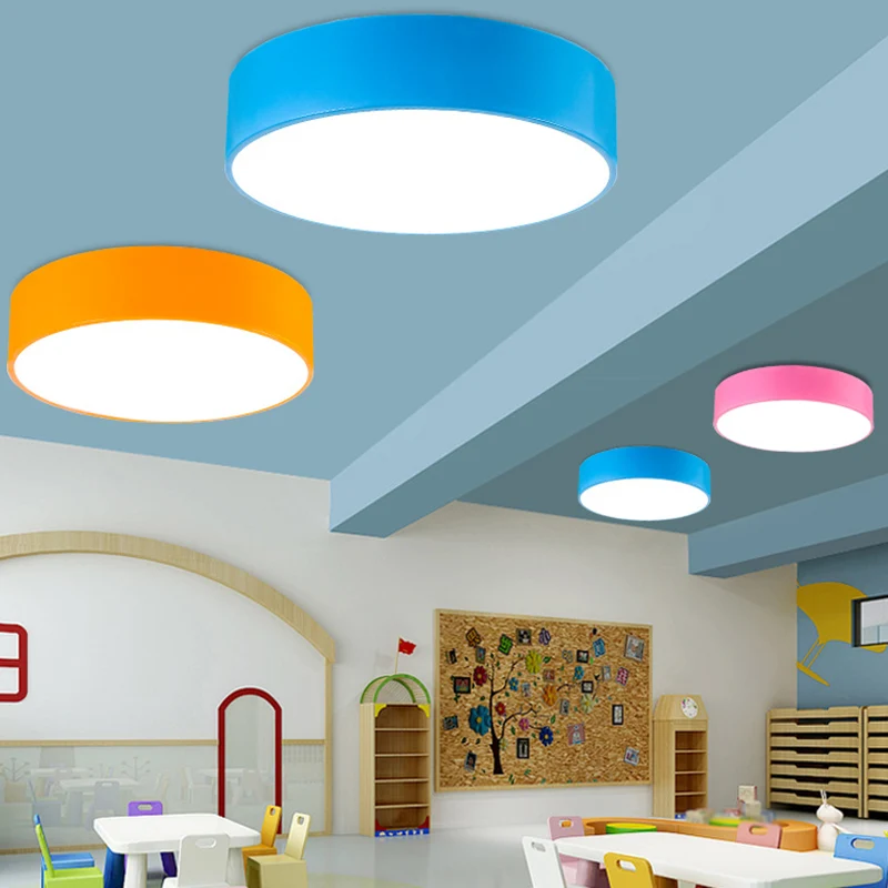 Plafonnier encastré à LED rond en acrylique pour enfants pour la maternelle Clearhalo