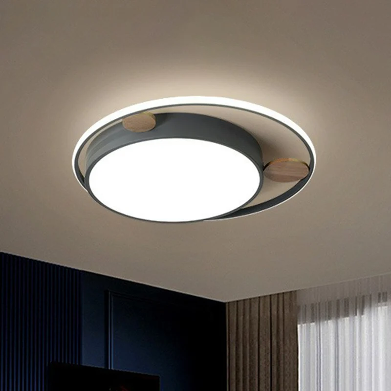 Plafonnier encastré minimaliste à montage encastré rond en acrylique pour chambre d'enfants Clearhalo