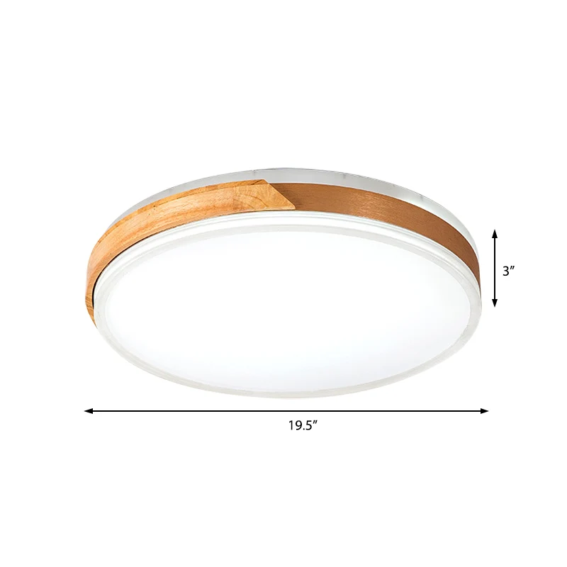 Plafonnier encastré moderne en bois et fer, blanc chaud/blanc, luminaire décoratif d'intérieur, blanc/or Clearhalo