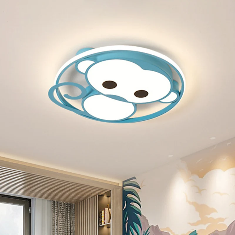Plafonnier encastré en métal de singe, luminaire de plafond encastré de Style dessin animé Clearhalo